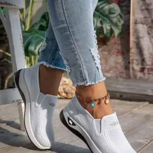 Women's shoes, women's sports shoes, lazy people can wear breathable casual shoes with mesh