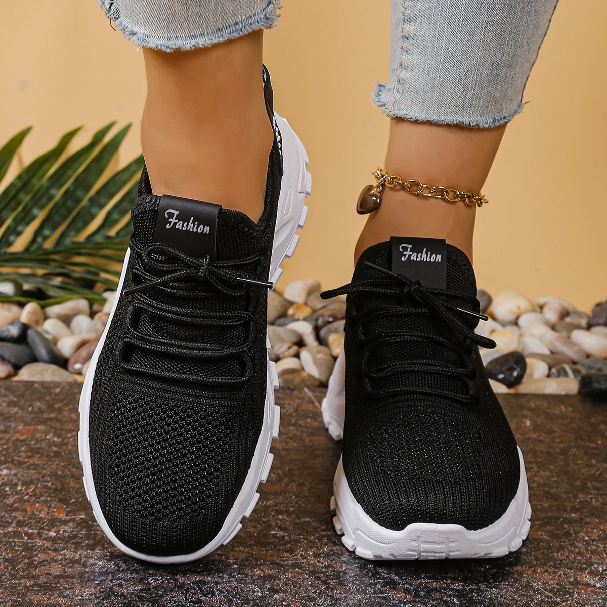 Women's casual sports shoes with breathable and comfortable mesh, thick-soled casual shoes - Image 3