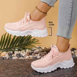 Ladies shoes women's sneakers shoes woman 2025 Solid color increases height and is versatile cheap shoes clearance free shipping