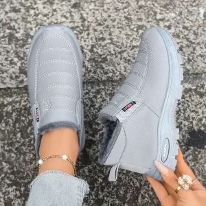 Women's shoes, women's sports shoes, fleece and thickened boots, lightweight soft-soled women's snow boots